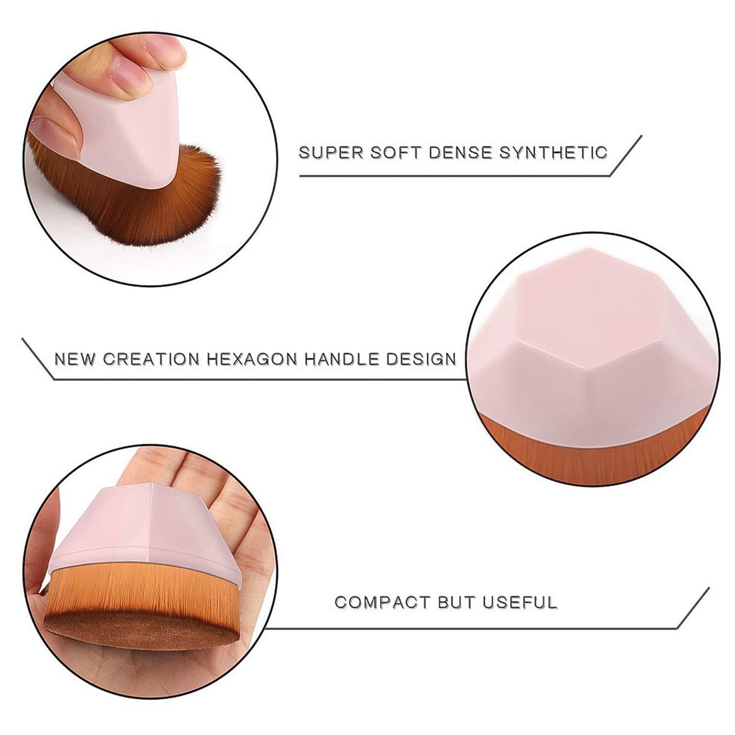Foundation Makeup Brush, Perfect Makeup Brush Portable Case (1 Pc)