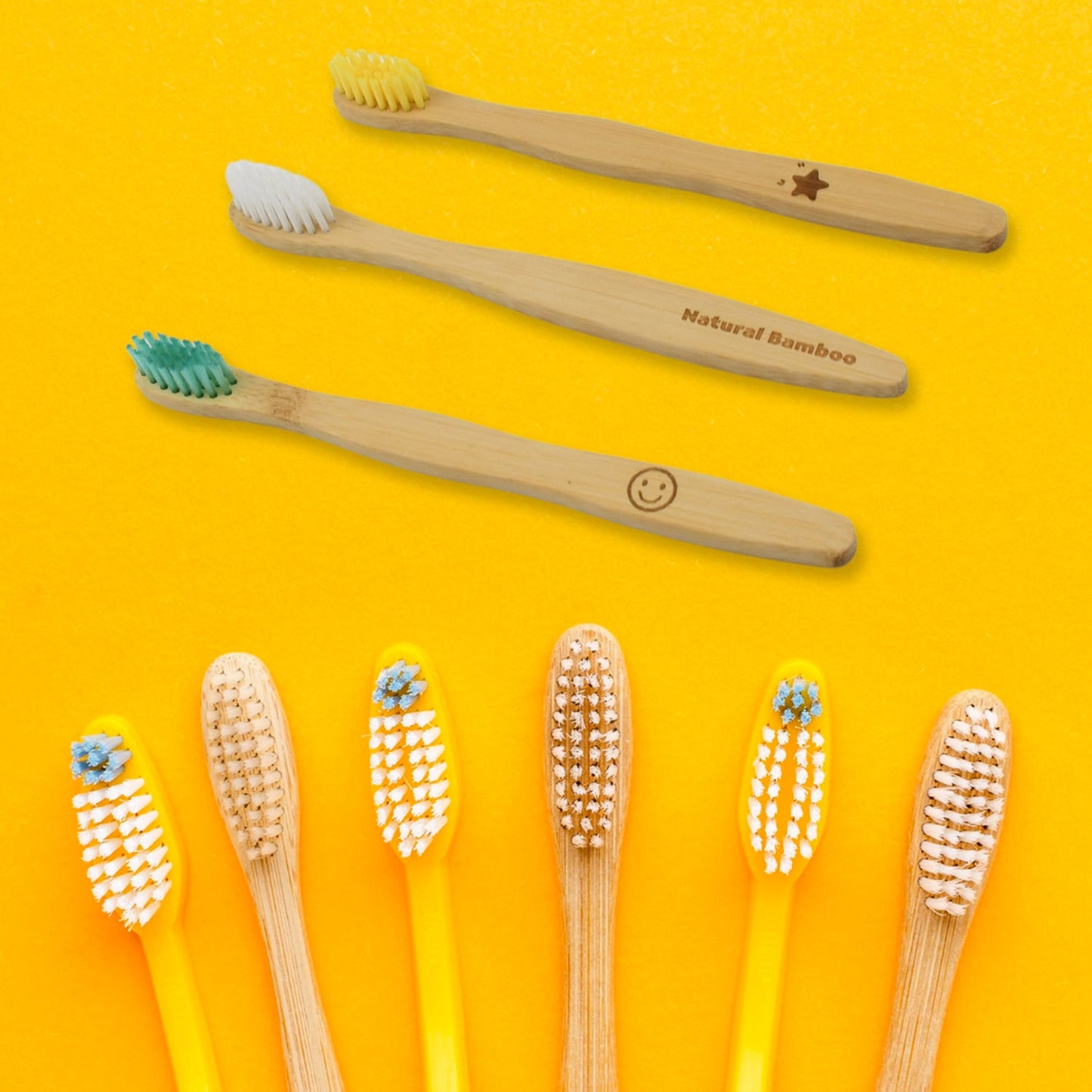 Bamboo Wooden Toothbrush Soft Toothbrush Wooden Child Bamboo Biodegradable Toothbrush, Manual Toothbrush for Adult, Kids (15 pcs set / With Round Box)