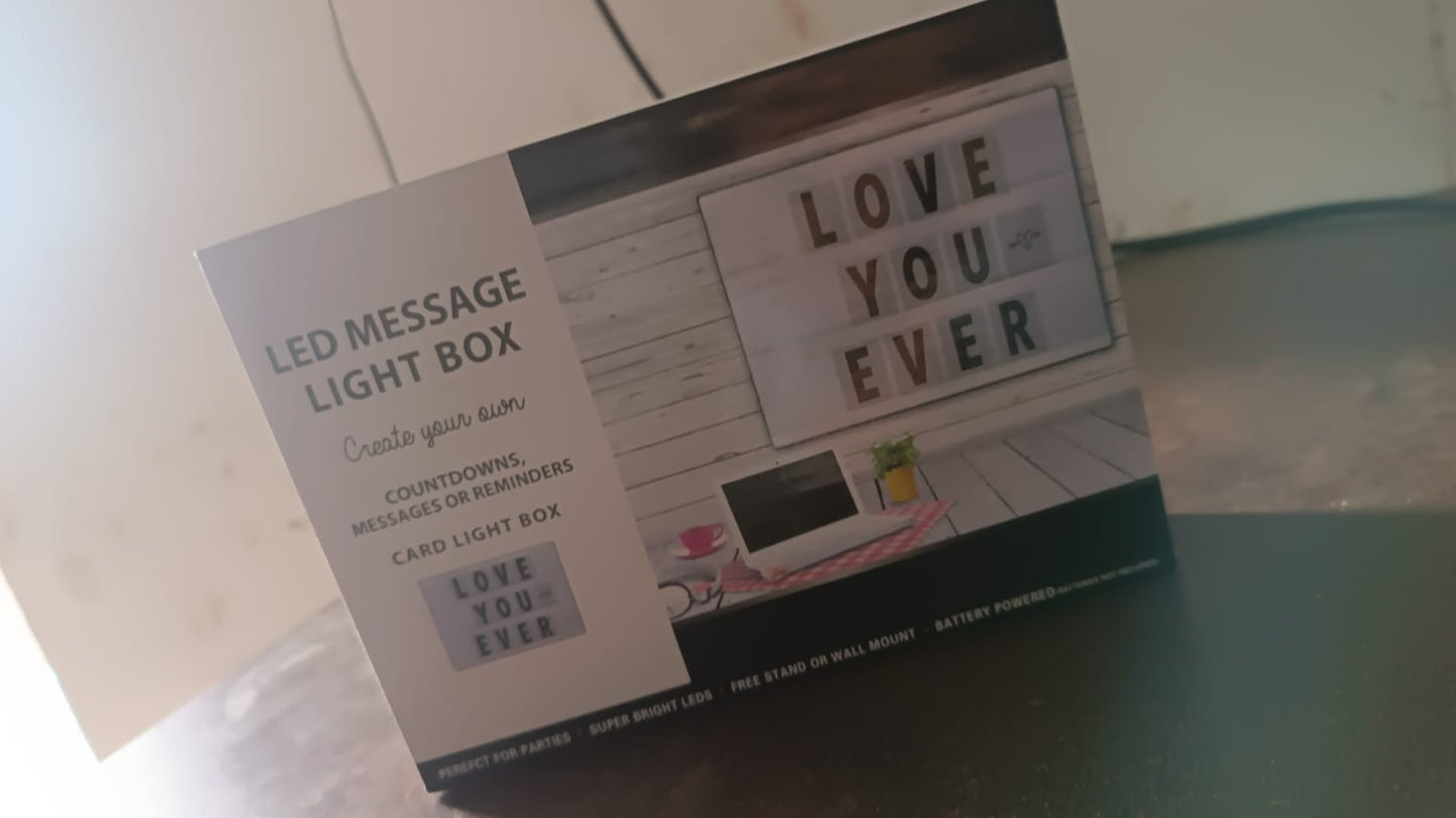 Black Mini A6 Magnetic Cinematic Light Box with 82 Characters and 10 Emojis (1 Set)
