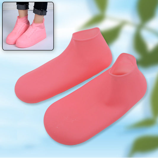 Waterproof silicone shoe covers for outdoor use.