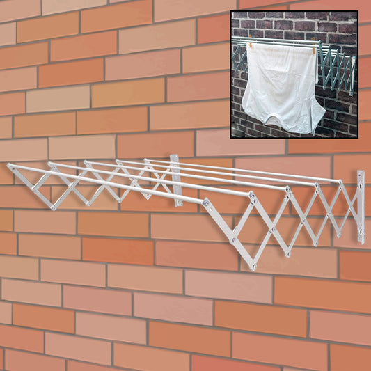 Foldable Extendable Drying Rack | Suitable for Hanging All Types of Clothes | Ideal for Interior and Exterior, Made of High Resistance Aluminum for Bathroom Indoor Outdoor