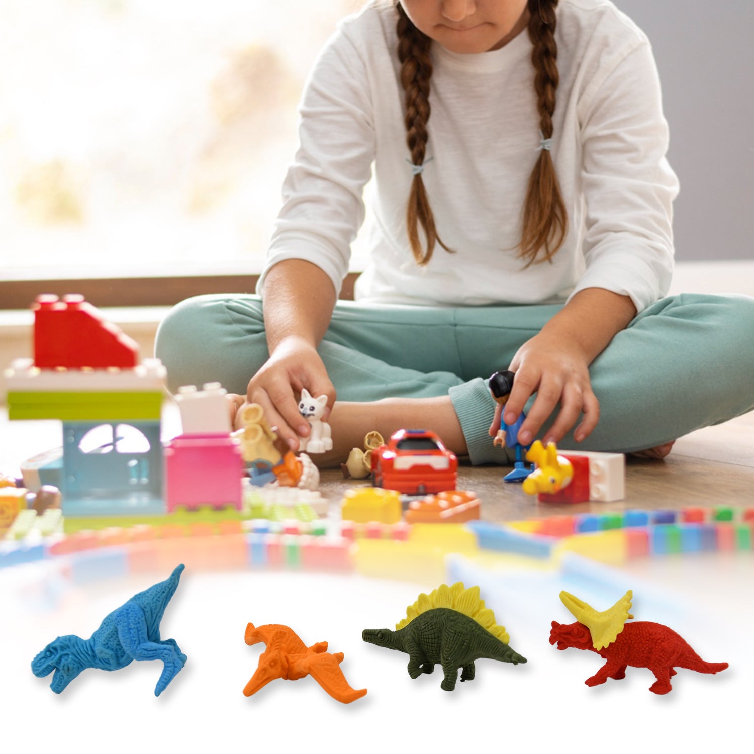 Dino-Buddy Erasers Set