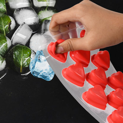 Silicone Mold Ice Cube Tray Creative Sweet Multi Type Ice Tray , Ice Cube Trays Multi Fruit Shape Ice Tray (1 Pc)