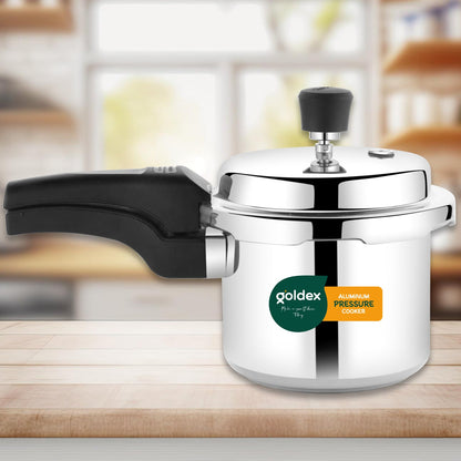 Aluminium Classic Goldex Pressure Cookers With Outer Lid (1.5 Litres / 5-Year warranty)