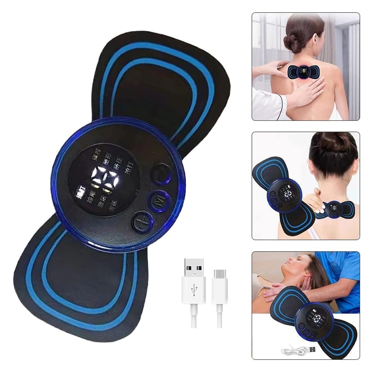 Portable USB Neck Massager Electric Neck Massager Automatic Massage Enhancer Mini Cervical Massager EMS