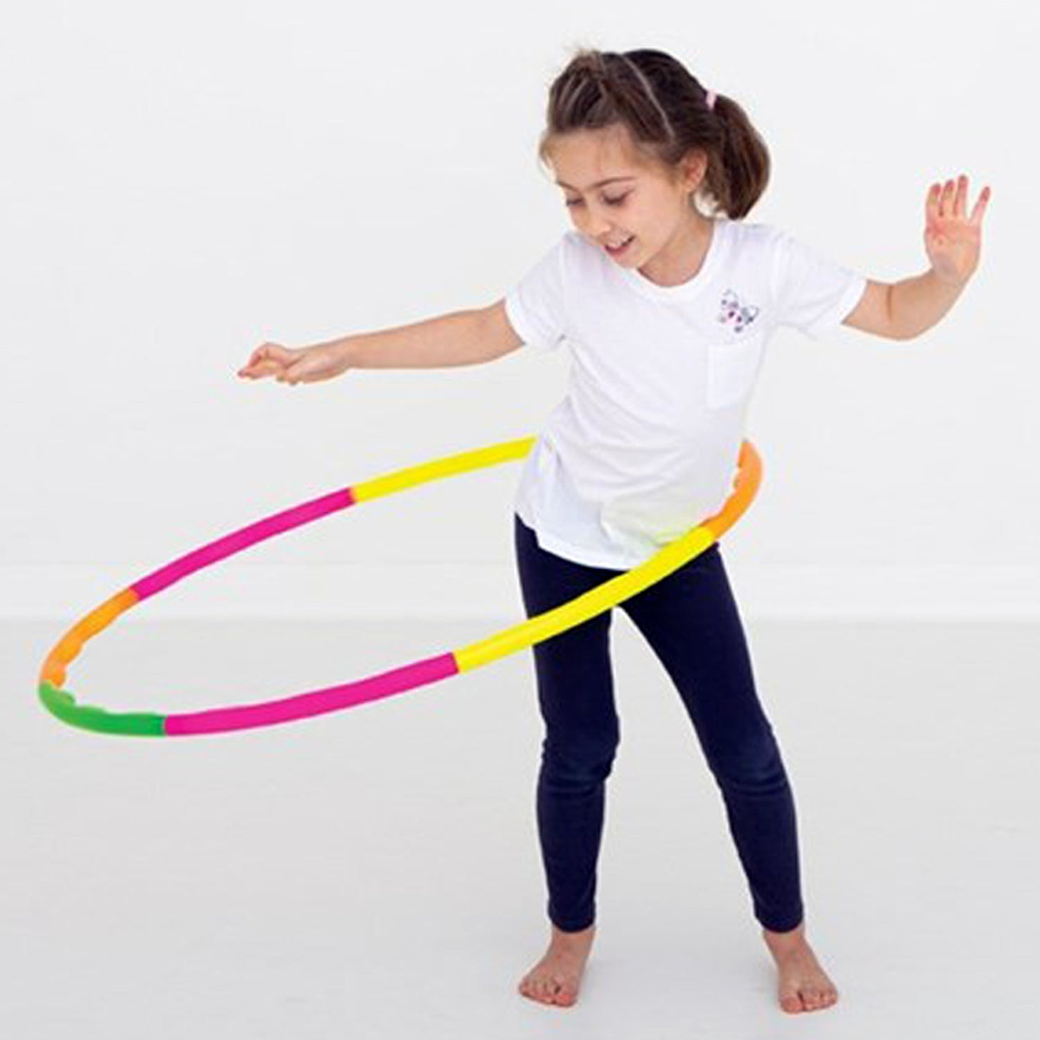 Various segments of interlocking hula hoop for exercise