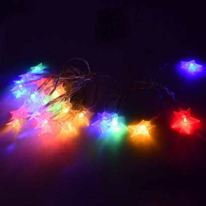 28 LED / Star 3.9 Meter Star Shape Led Light Battery Operated with Flashing Modes for Home Decoration, Kids Room, Waterproof Diwali & Wedding LED Christmas Light Indoor and Outdoor Light ,Festival Decoration (Multicolor Battery Not Included 3.9Mtr)