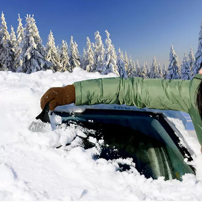 Compact ice scraper, suitable for car windshields