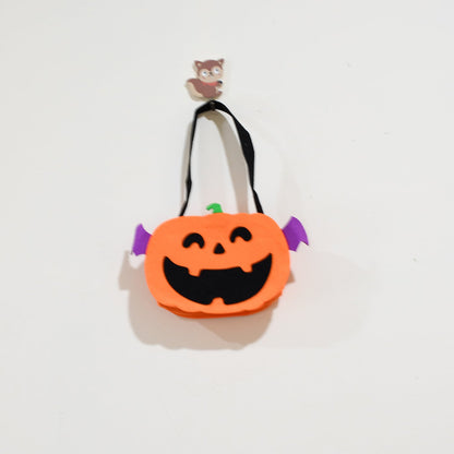 Halloween pumpkin candy bag, non-woven, reusable tote for trick or treat