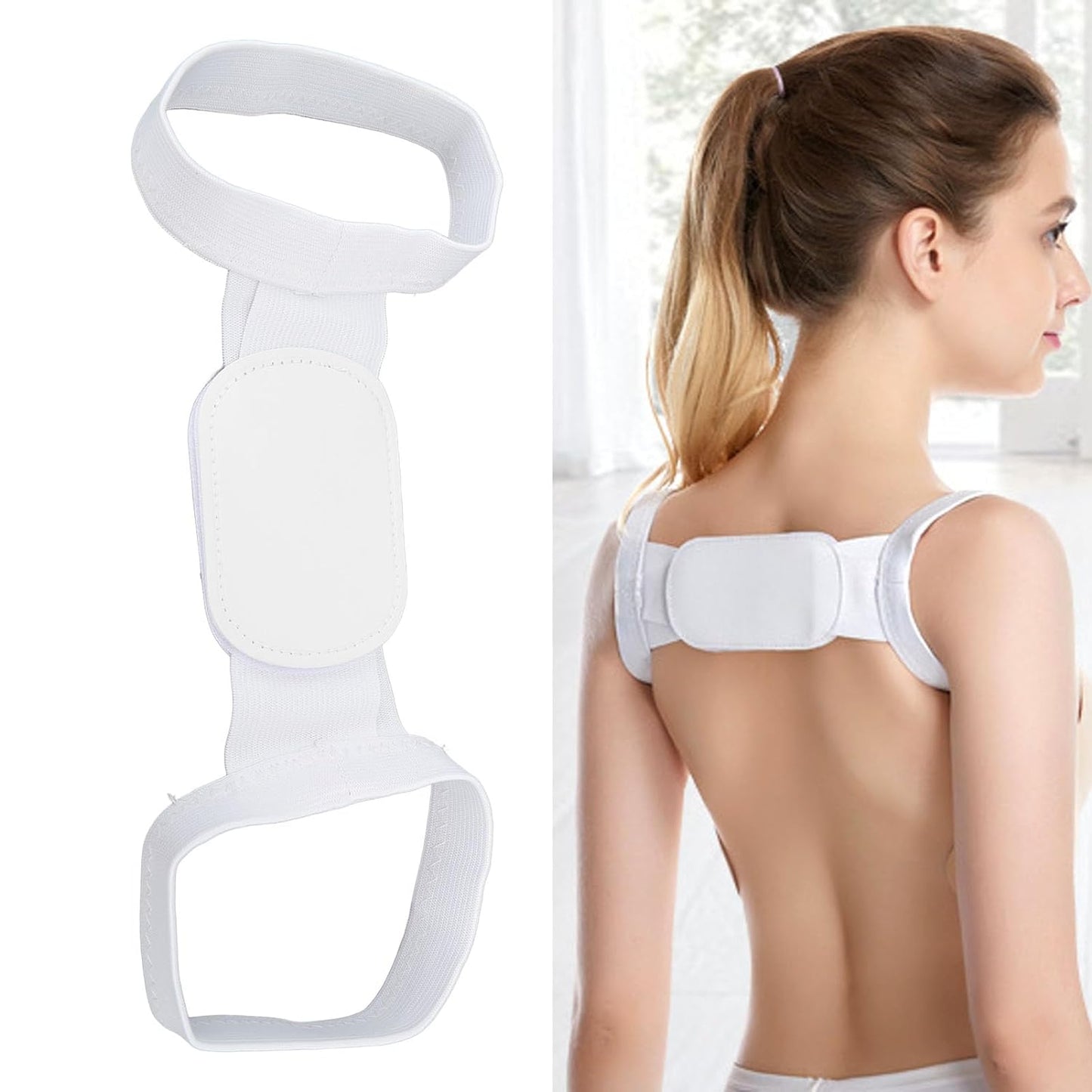 Back and shoulder support brace for improved posture