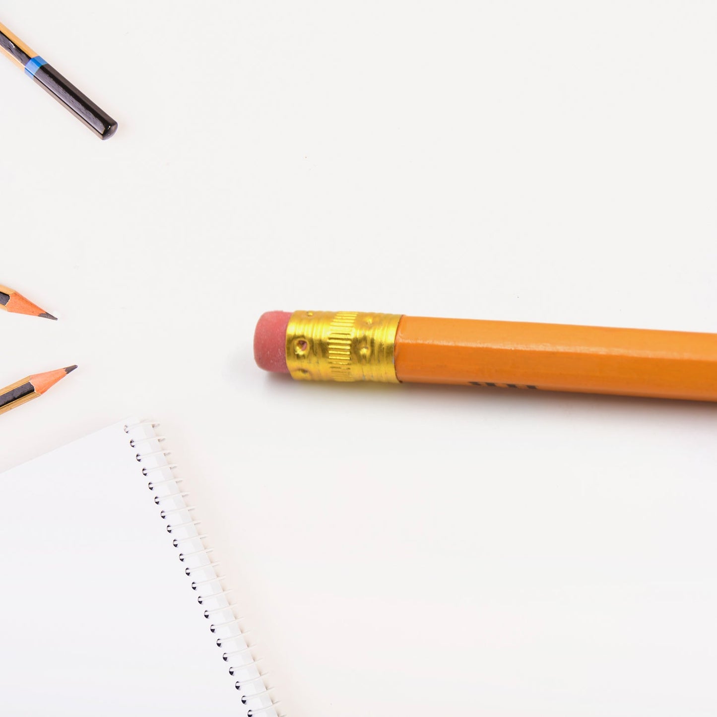 Set of wooden pencils for various uses