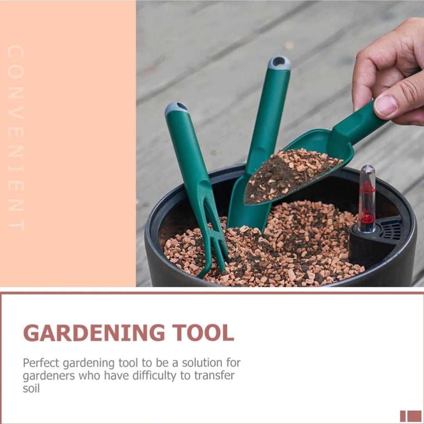 Mini garden trowel, heavy-duty, for digging and planting.