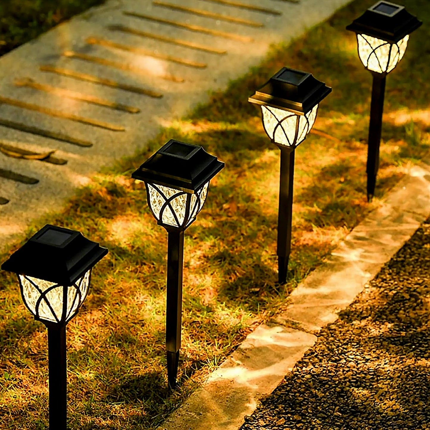 LED light in garden