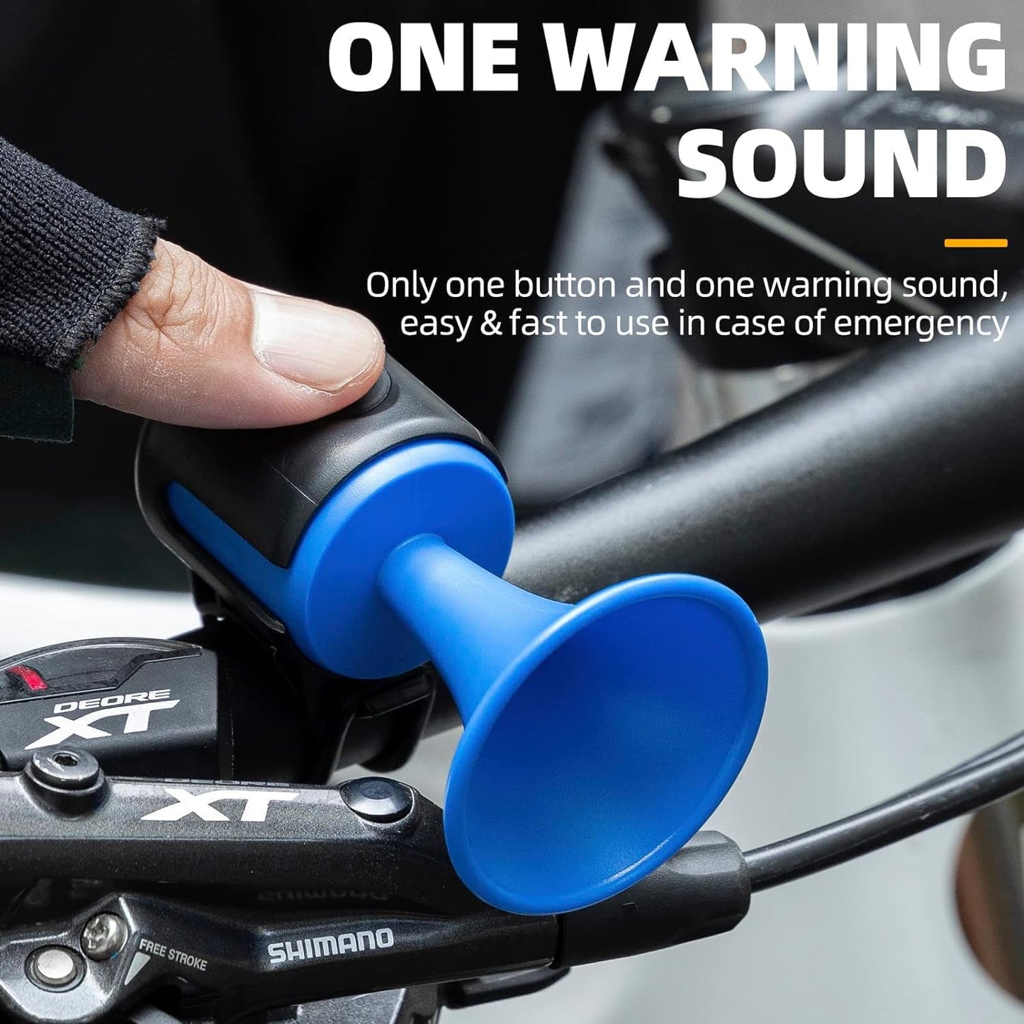 Bicycle Air Horn Loud - 120dB 1 Sound Mode Electronic Bicycle Bell,Super Electric Horn with Long Standby Button Battery Operated/IPX4 Waterproof Loud Bell for Adults