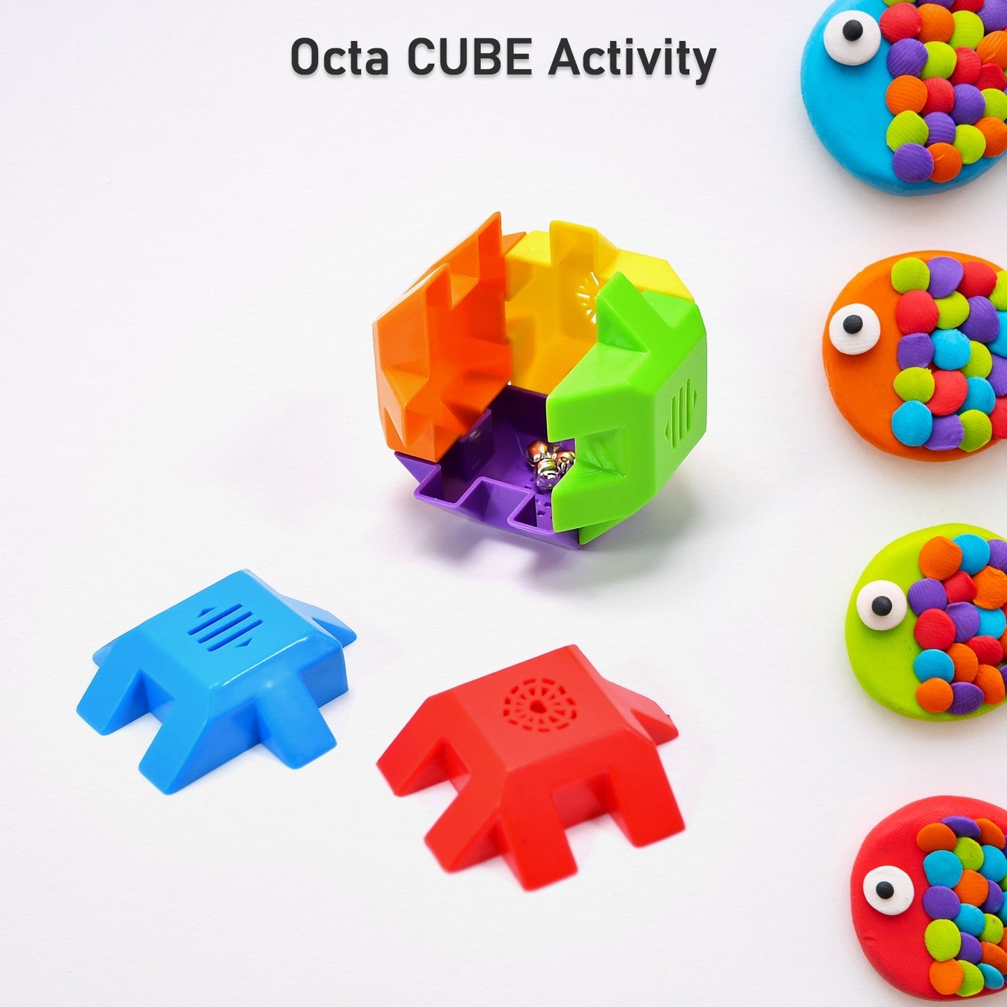 Brightly colored Octa Cube for kids.