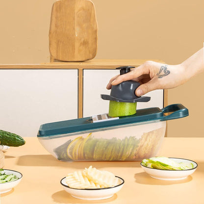 Multifunctional Vegetable Slicer Cutter Onion and Potato Slicer cutter with 6blades and 1 peeler