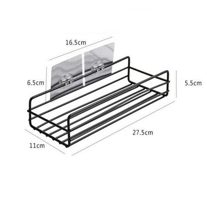 Wall-mounted metal shelf for home use