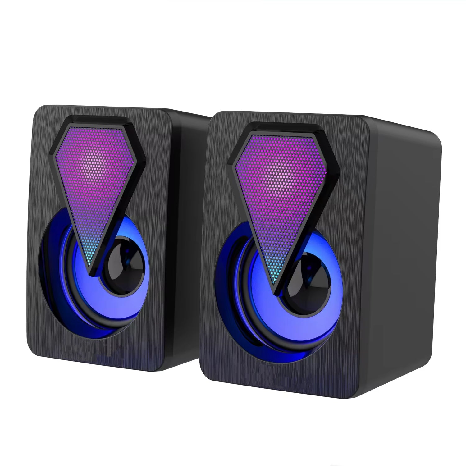 2 Pcs Set RGB Desktop Speakers