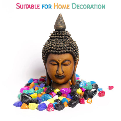 Decorative multicolor pebbles for indoor and outdoor use