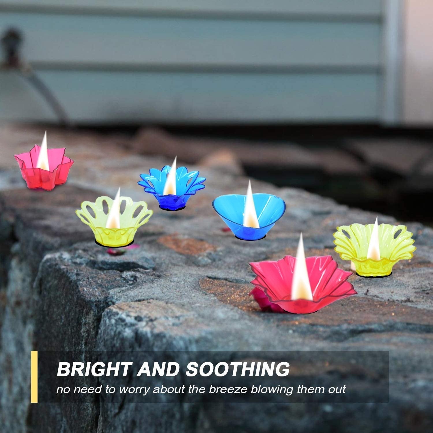 Multi-shape candle cups in a colorful set