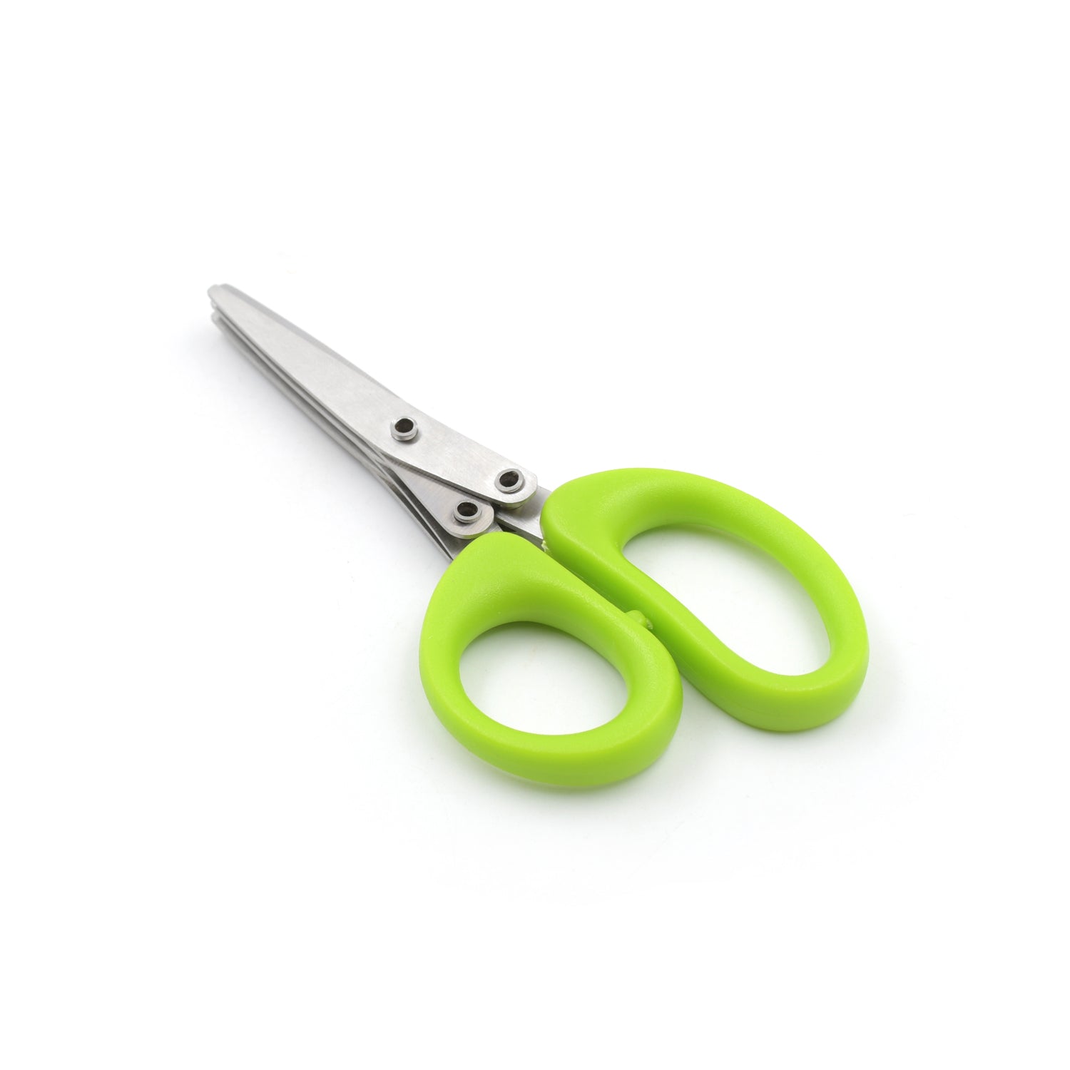 Stainless steel scissor with three blades for chopping herbs and vegetables