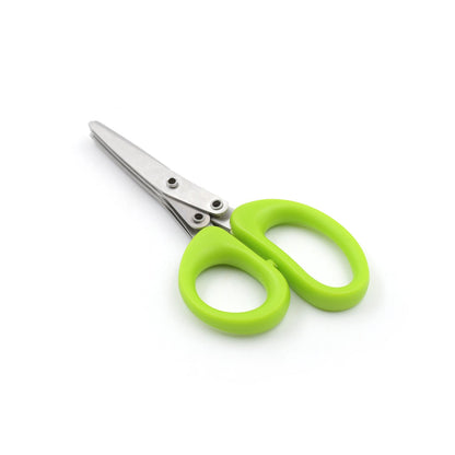 Stainless steel scissor with three blades for chopping herbs and vegetables