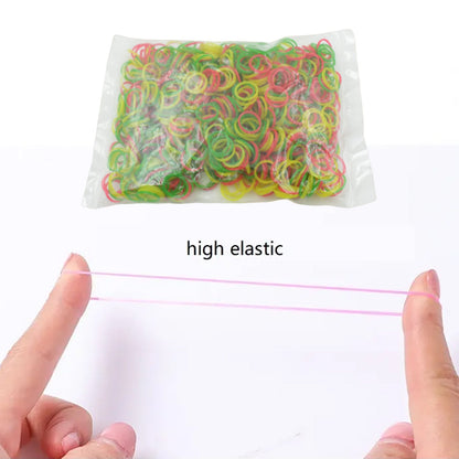 Assorted multicolor rubber bands for various applications