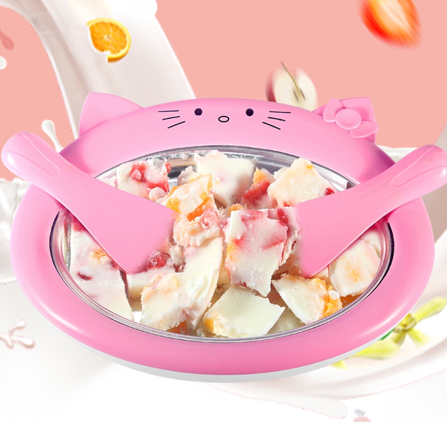 Mini ice cream maker with cartoon design for home use