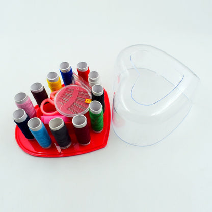 Functional heart-shaped sewing kit for all needs