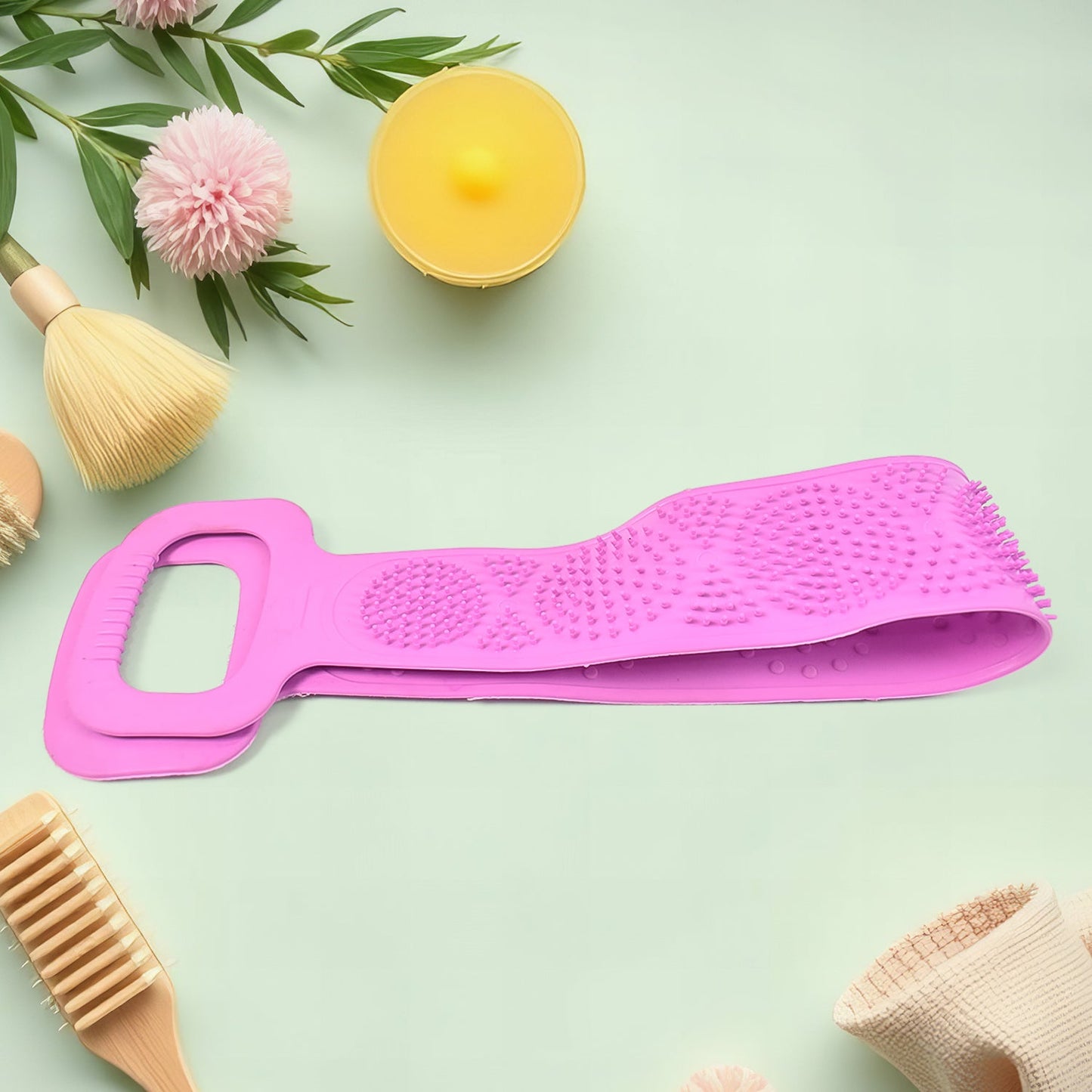 Silicone Body Scrubber Silicone Bath Body Brush (1 Pc / 24 Inch)