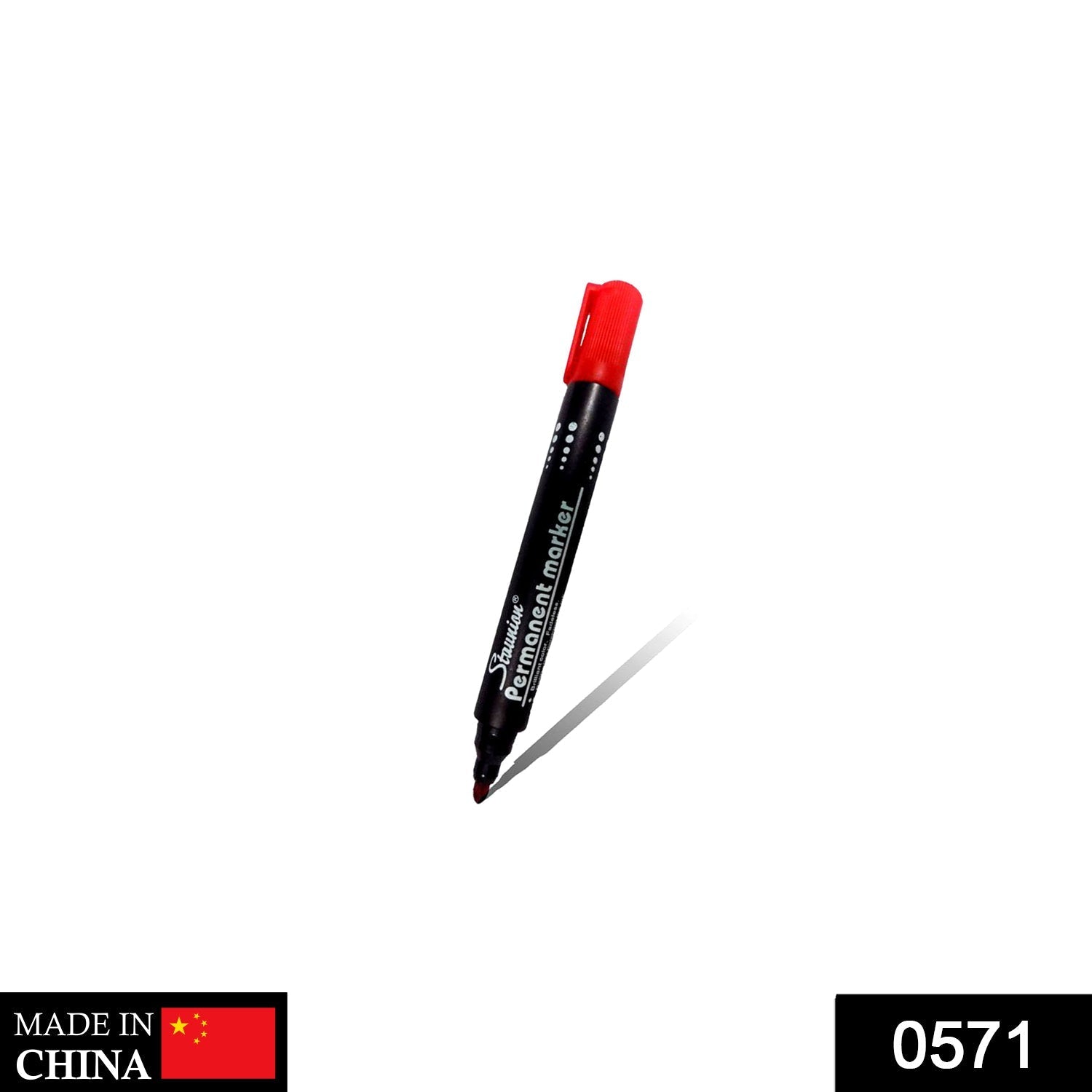 Pack of permanent markers for whiteboard, red color