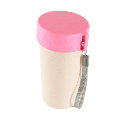 Travel Coffee Cup Portable Water Bottle Wheat Straw Coffee Tea Mug Coffee Mug with Lids for Coffee Tea (300 ML Approx)