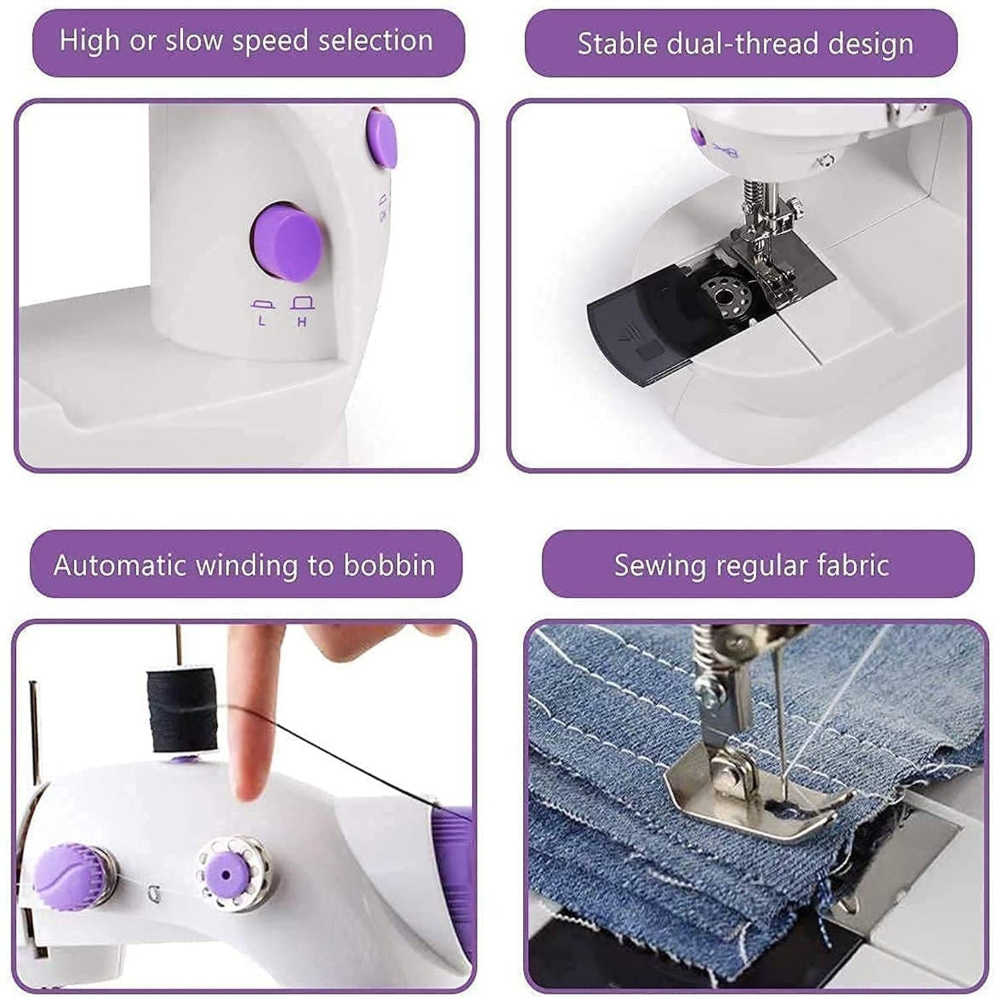 Home Tailoring Sewing Machine With Extension Table Set, Foot Pedal, Adapter Mini Electric Silai Machine, Portable Stitching Machine/Tailoring Machine