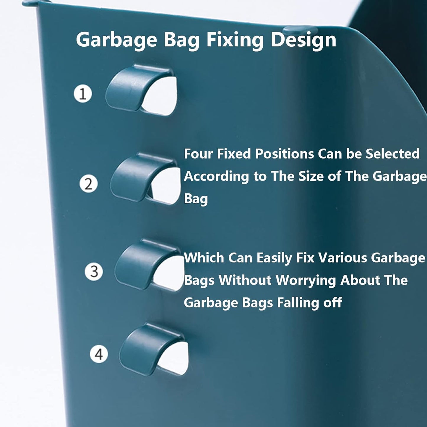 Plastic trash can with expandable design, large capacity