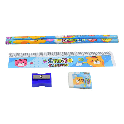 Colorful pencil set with cartoon designs for boys