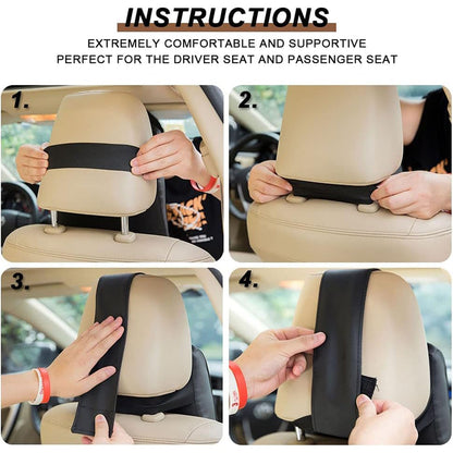 Car Neck Pillow Car Neck Headrest Pillow Memory Foam Car Accessories Cushion Car Seat Head Support Neck Protector Car Seat Neck Pillow, for Driving (1 Pc / Mix Color)