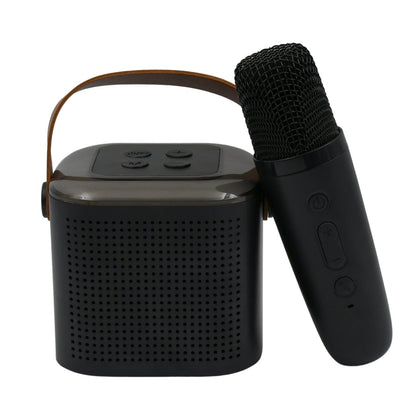 Wireless Speaker Microphone Set, RGB Light Support Memory Card PortableKaraoke Machine Perfect  for Travel TV