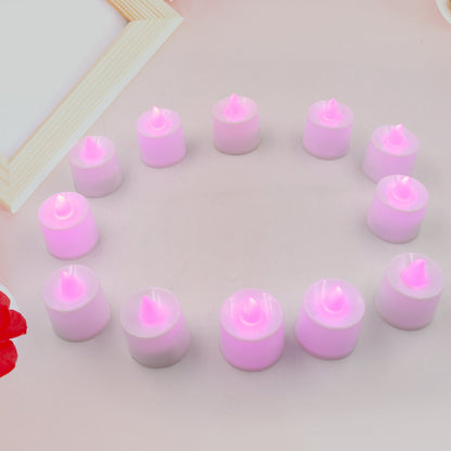 Smokeless plastic pink LED tealights for festival