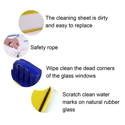 Magnetic wiper for effective glass cleaning