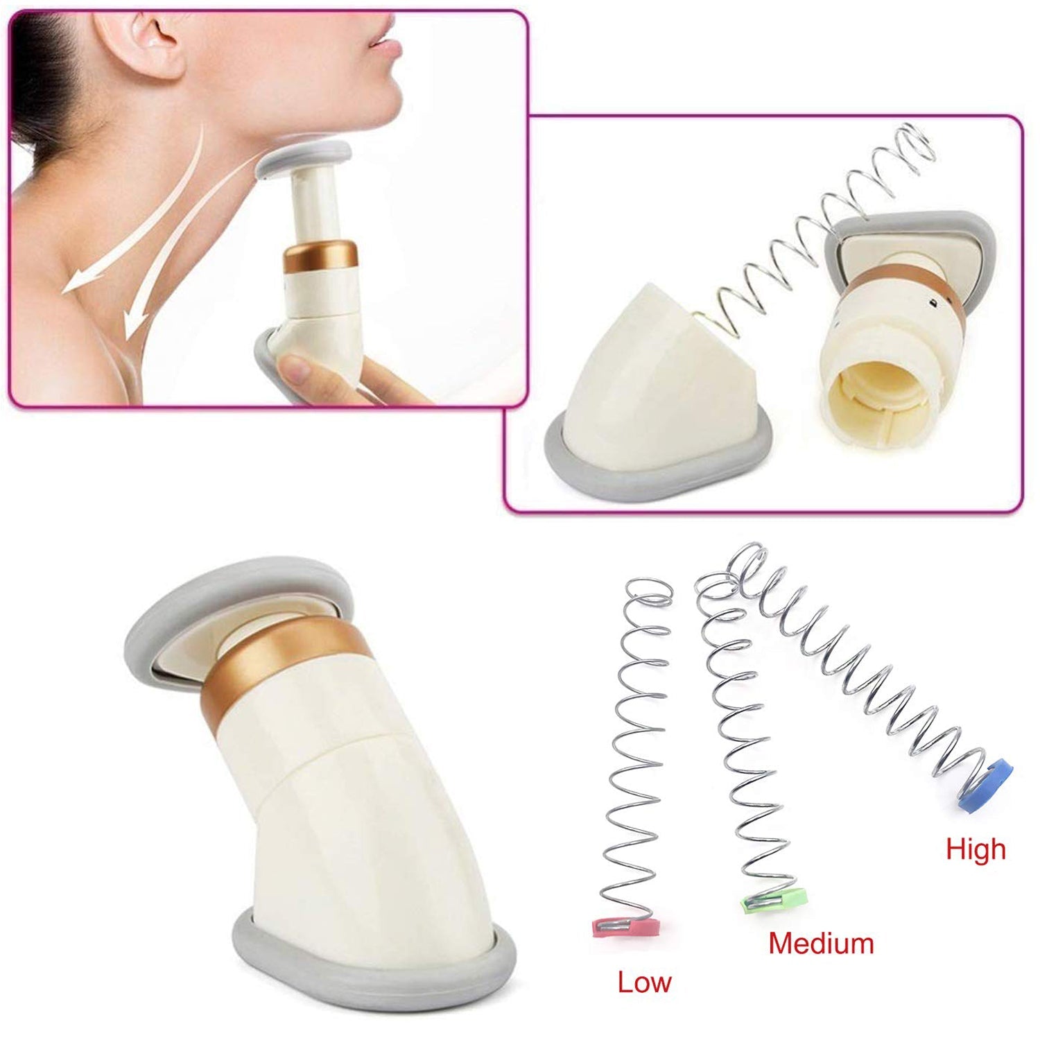 Jawline exerciser and double chin massager for facial toning