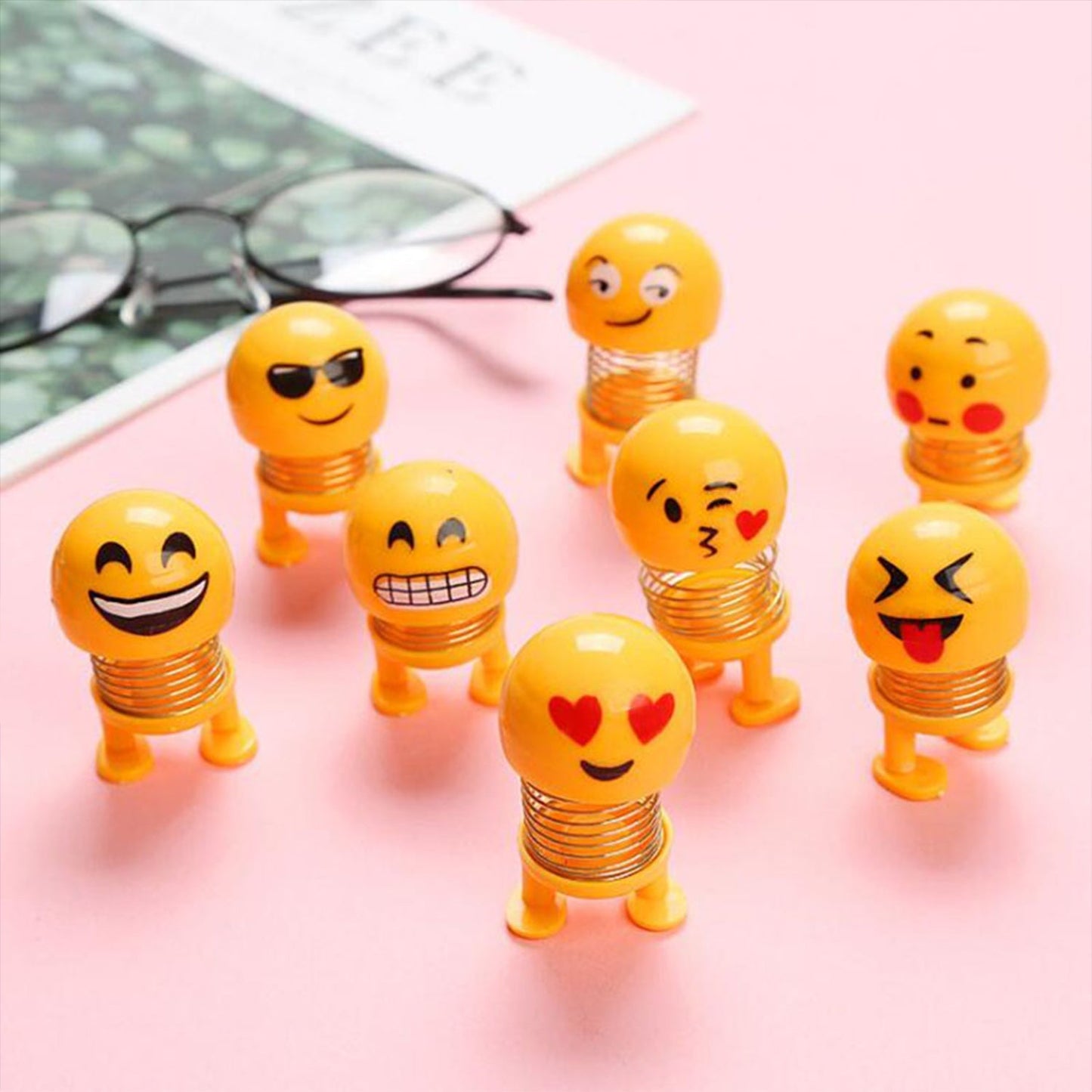 LED emoji car decoration doll.