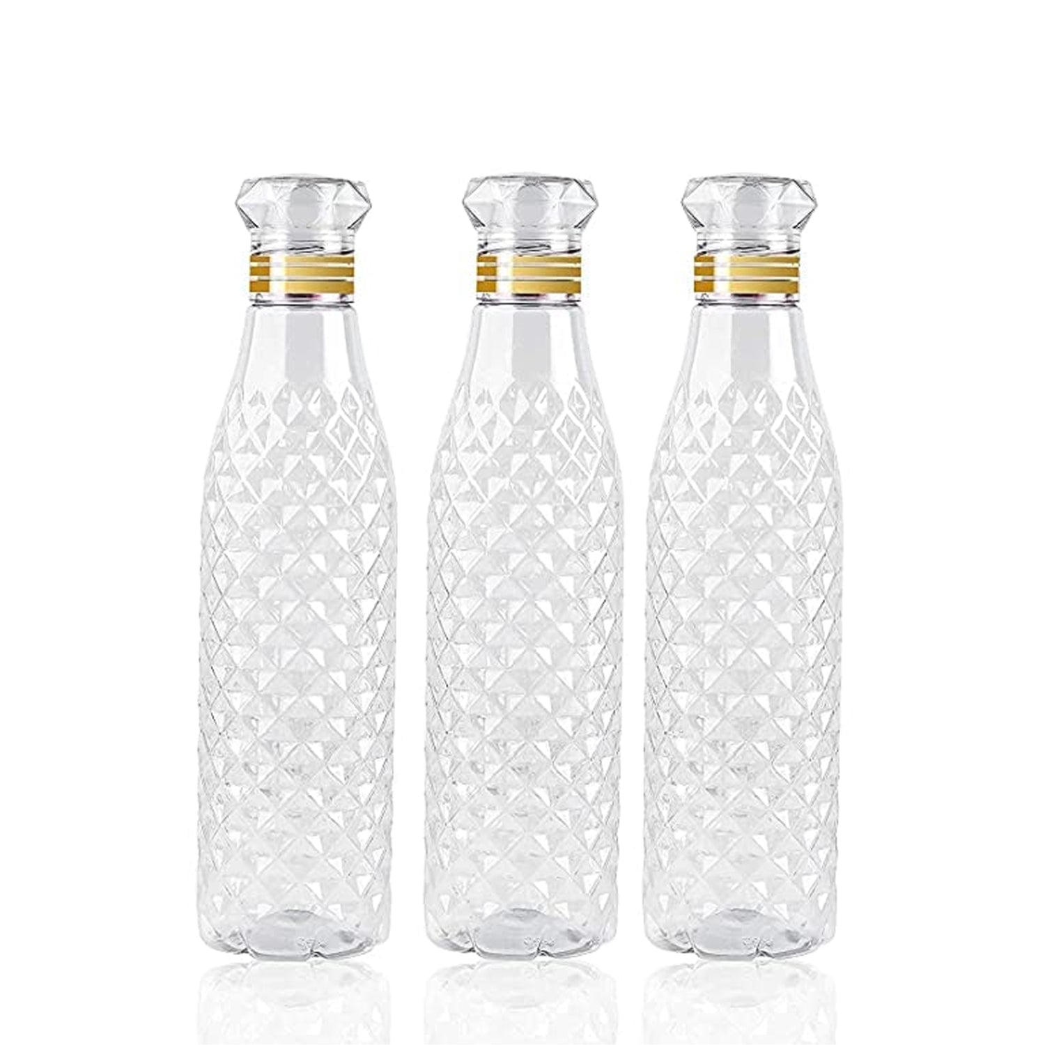 Water bottle with diamond pattern, for kids, close-up