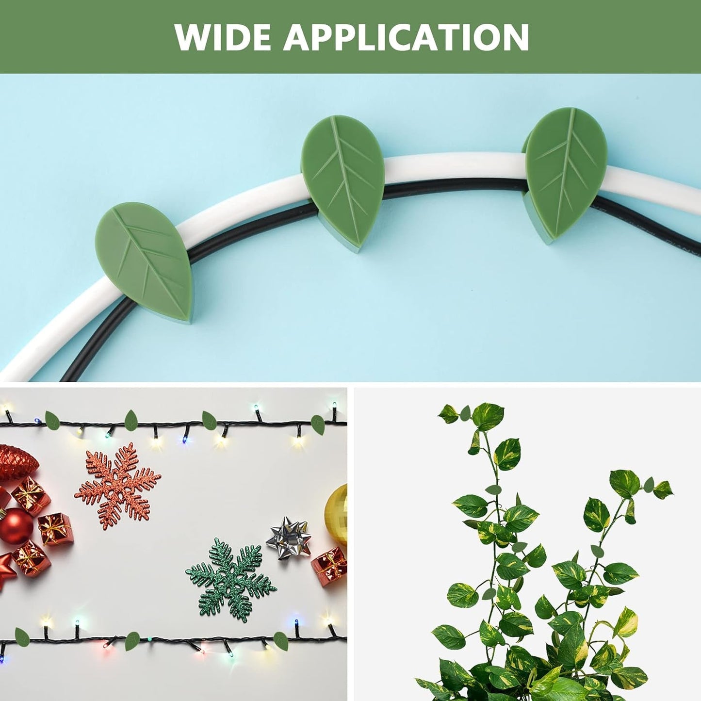 Plant Climbing Wall Fixture Clip Self-Adhesive Hook Vines Traction Invisible Stand Green Plant Clip Garden Wall Clip Plant Support Binding Clip Plants for Indoor Outdoor Decoration (30 Pcs Set)