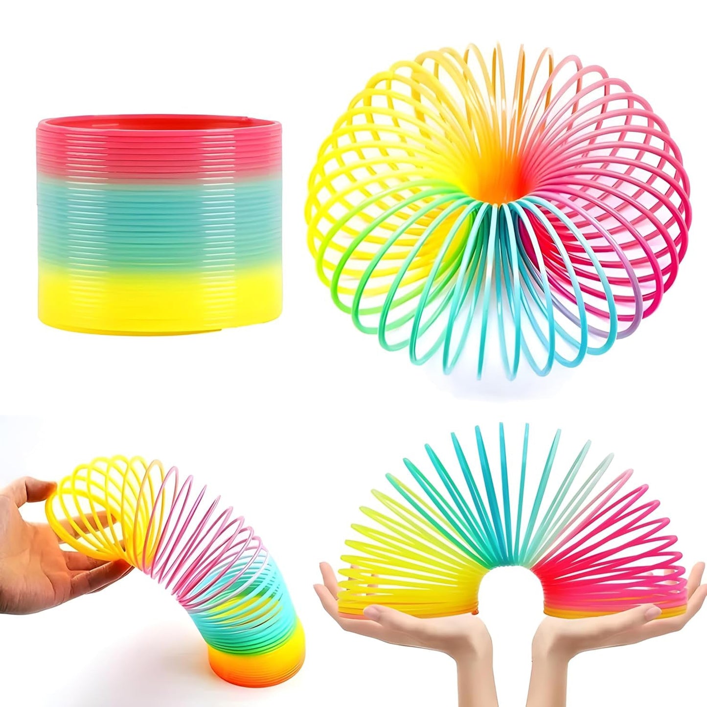 Rainbow Spring, Rainbow Spring Toys, Slinky, Slinky Spring Toy, Toy for Kids, for Kids Adults of All Age Group, for Birthdays, Compact and Portable Easy to Carry (1 Pc)