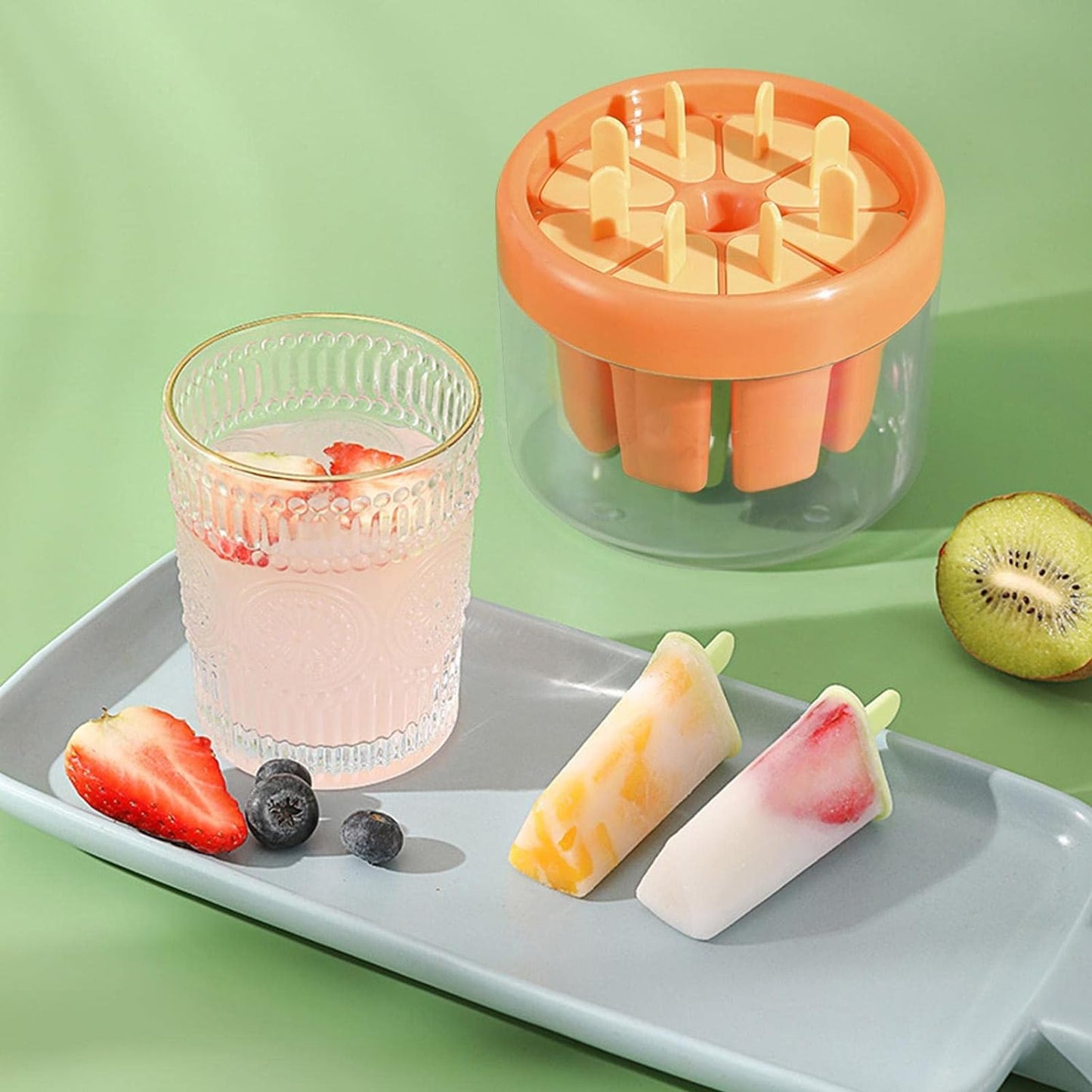 Ice cream molds with sticks for summer parties