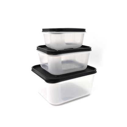 Airtight square containers for storing food, snacks, and more