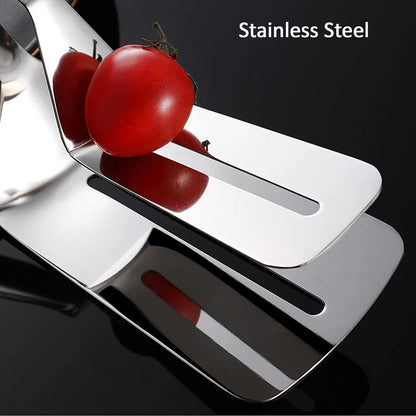 Heavy-duty stainless steel cooking tongs for BBQ and kitchen