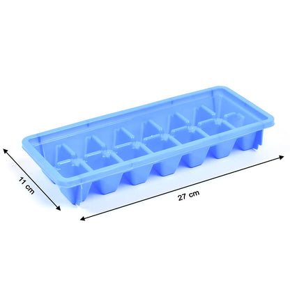 Ice cube trays showing multiple ice cube compartments.