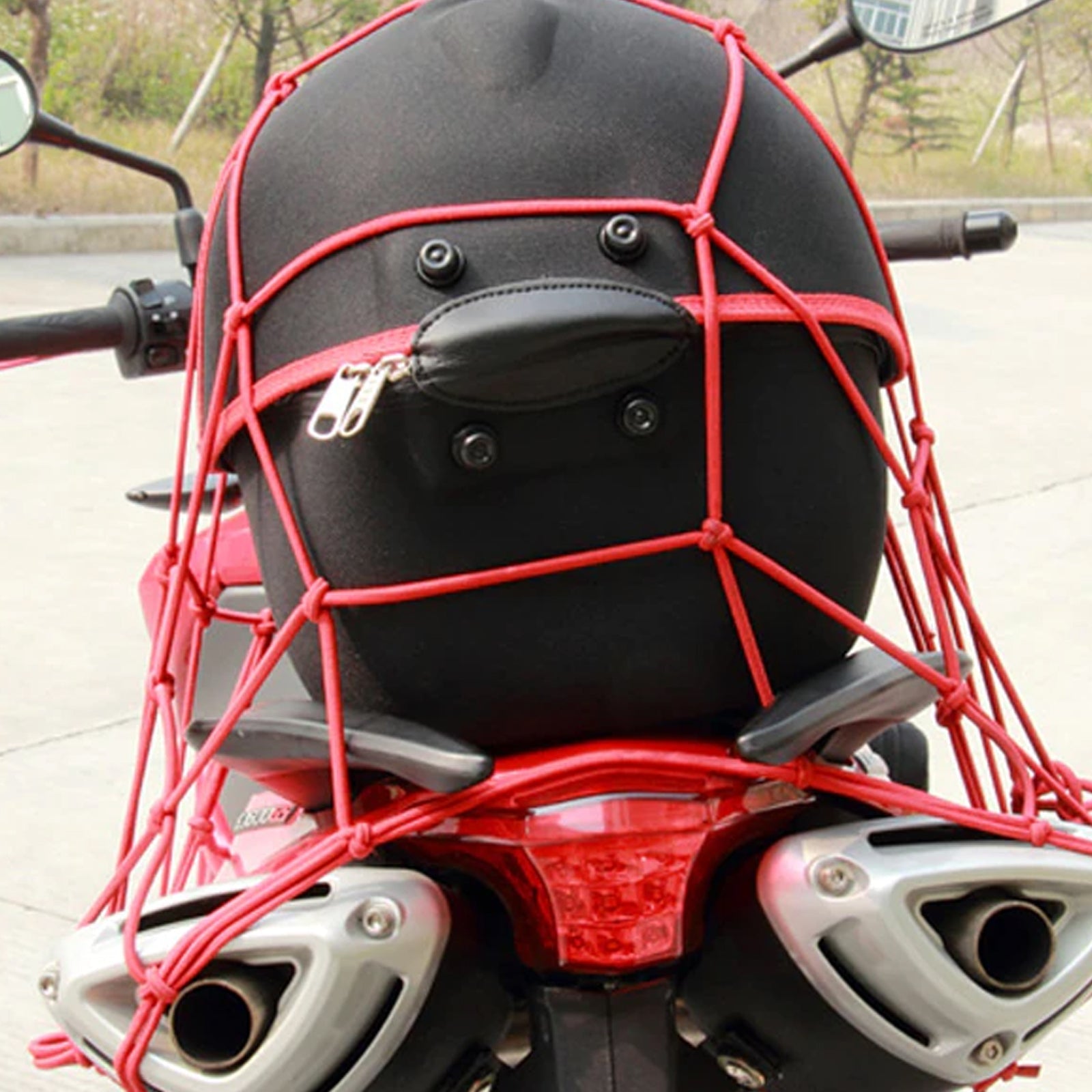 Motorbike helmet holder with octopus design