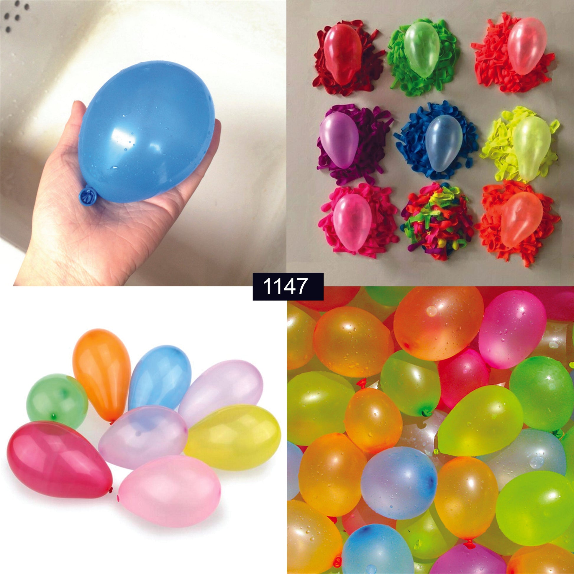 Multicolored water balloons packed for Holi celebration